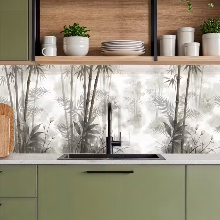 Bloemen - Knop - Tuin - Illustratie - Wit keuken achterwand 2 middel -sfeer3