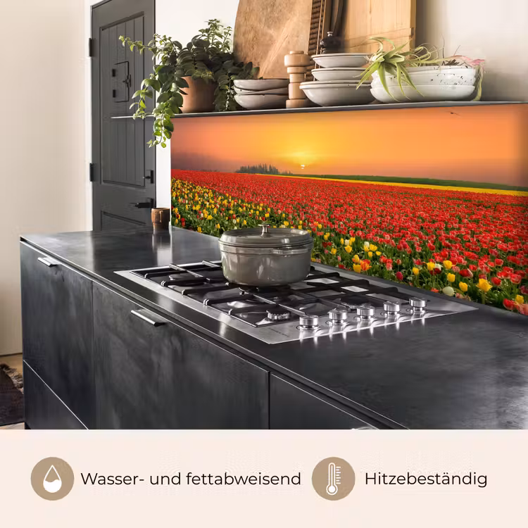 Bloemen - Landschap - Tulpen - Zonsondergang keuken achterwand 2 middel -usp_DE