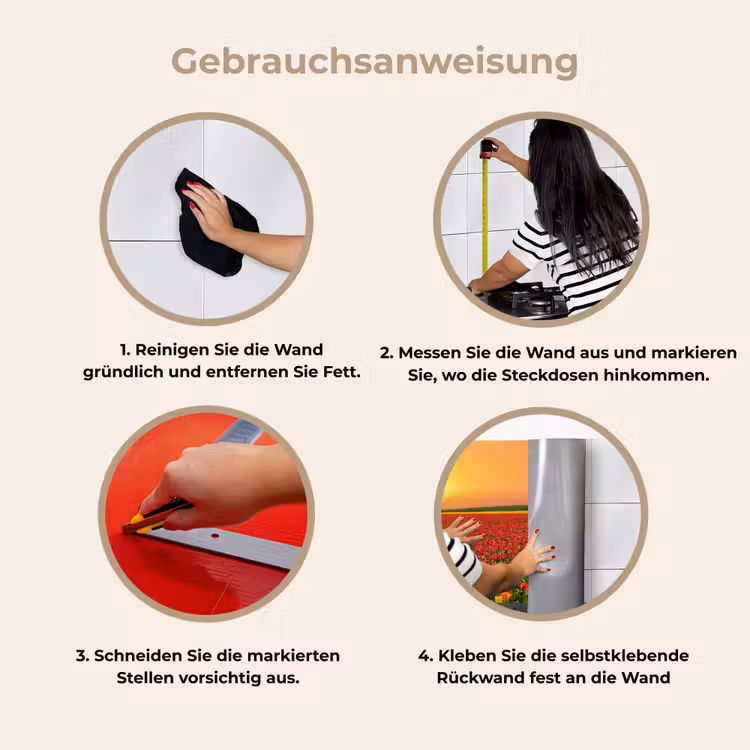 Bloemen - Landschap - Tulpen - Zonsondergang keuken achterwand 2 middel -gebruiksaanwijzing_DE