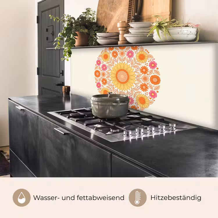 Bloemen - Mandala - Patroon - Kleurrijk keuken achterwand 2 middel -usp_DE