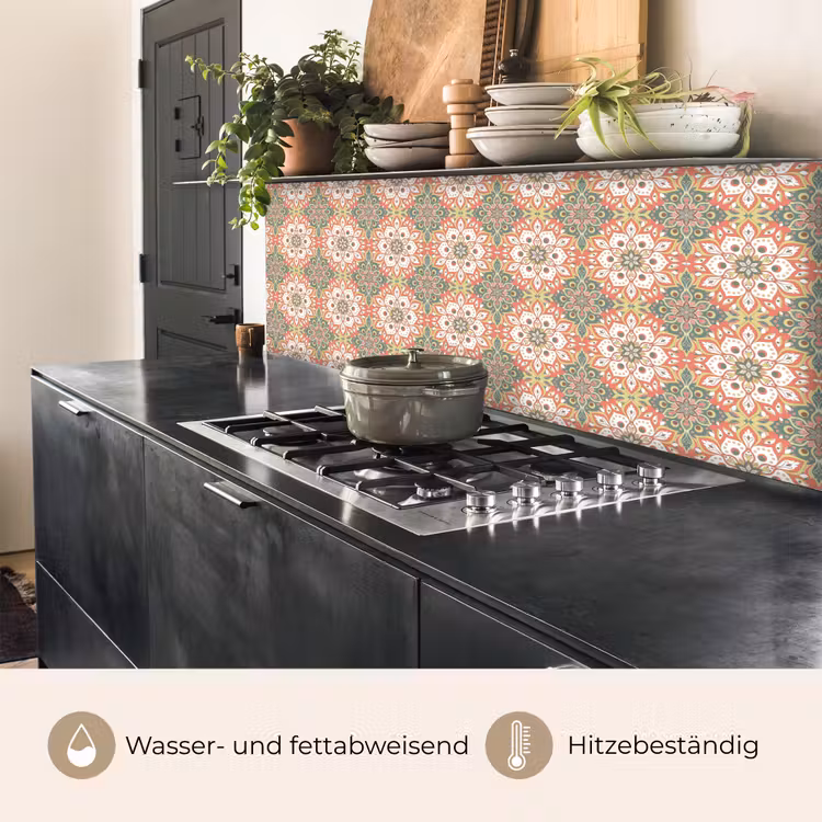 Bloemen - Mandala - Vintage - Patronen keuken achterwand 2 middel 871 -usp_DE