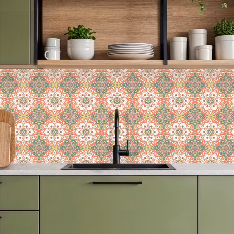 Bloemen - Mandala - Vintage - Patronen keuken achterwand 2 middel 871 -sfeer3