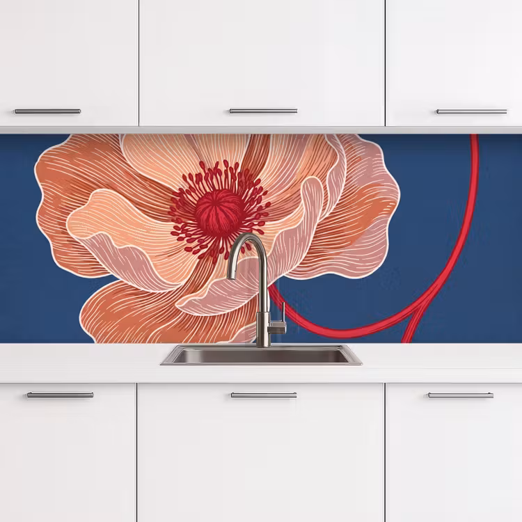 Küchenrückwand - Blumen – Modern – Abstrakt - Bloemen - Modern - Abstract keuken achterwand 2 middel