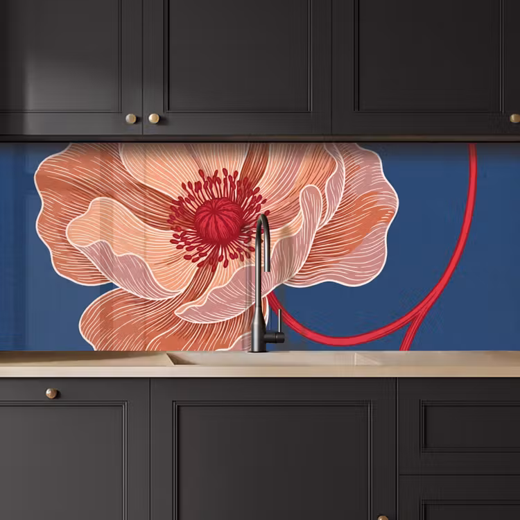 Küchenrückwand - Blumen – Modern – Abstrakt - Bloemen - Modern - Abstract keuken achterwand 2 middel