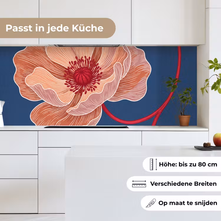 Küchenrückwand - Blumen – Modern – Abstrakt - Bloemen - Modern - Abstract keuken achterwand 2 middel