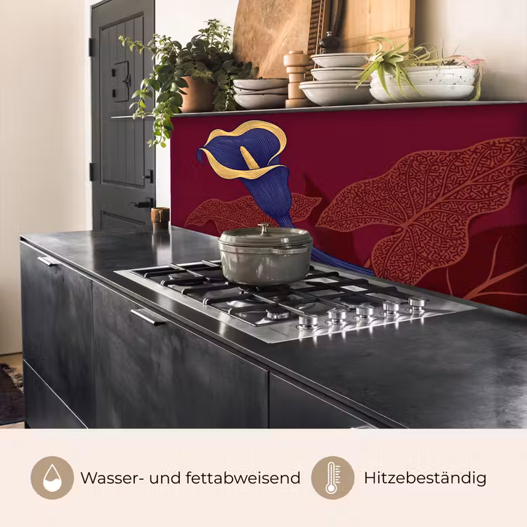 Küchenrückwand - Blumen – Modern – Lila - Bloemen - Modern - Paars keuken achterwand 2 middel