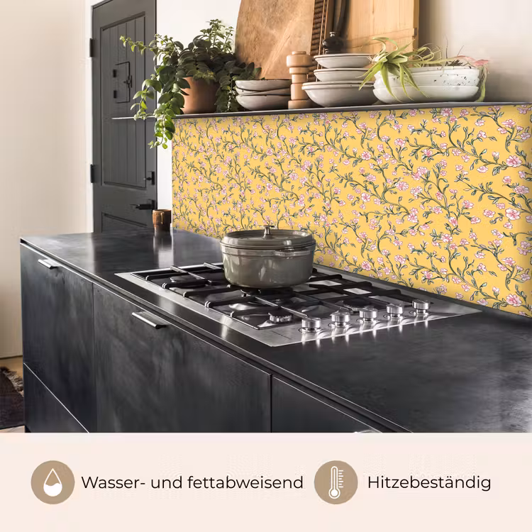 Bloemen - Motief - Geel keuken achterwand 2 middel 871 -usp_DE