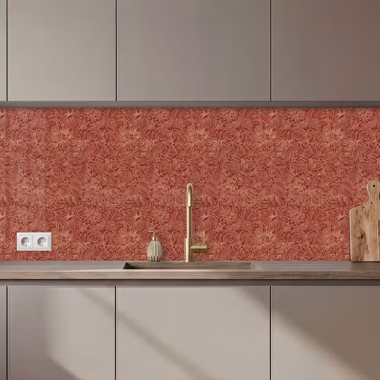 Bloemen - Motief - Rood keuken achterwand 2 middel 871 zz_3dshopping