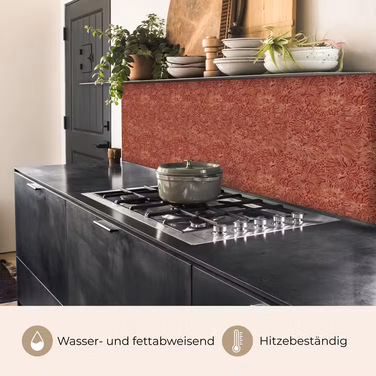 Bloemen - Motief - Rood keuken achterwand 2 middel 871 -usp_DE