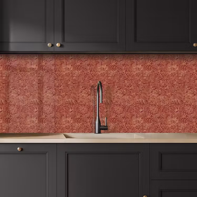 Bloemen - Motief - Rood keuken achterwand 2 middel 871 -sfeer1