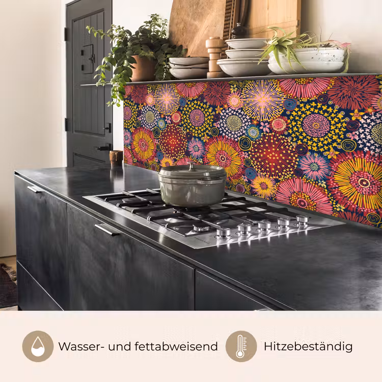 Bloemen - Patroon - Lijn keuken achterwand 2 middel 871 -usp_DE