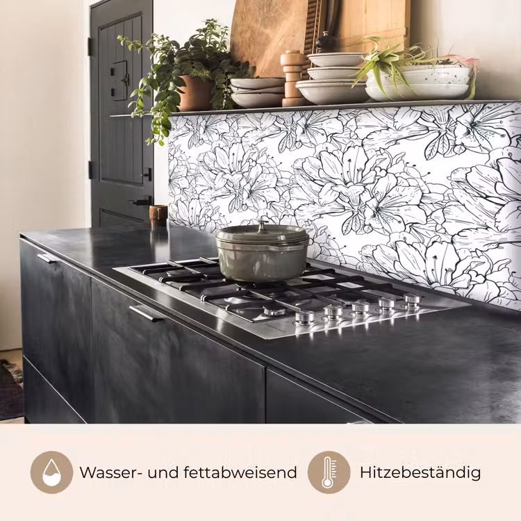 Bloemen - Patroon - Lijn keuken achterwand 2 middel 871 -usp_DE