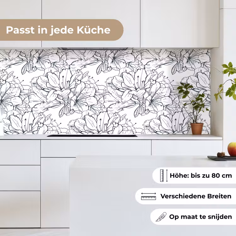 Bloemen - Patroon - Lijn keuken achterwand 2 middel 871 -sfeer4_DE