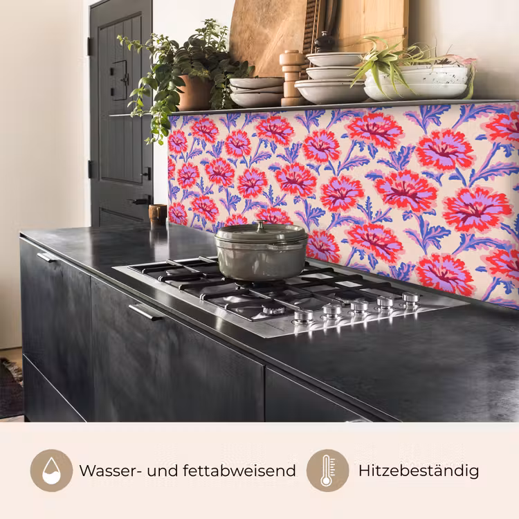 Bloemen - Patroon - Meerkleurig keuken achterwand 2 middel 871 -usp_DE