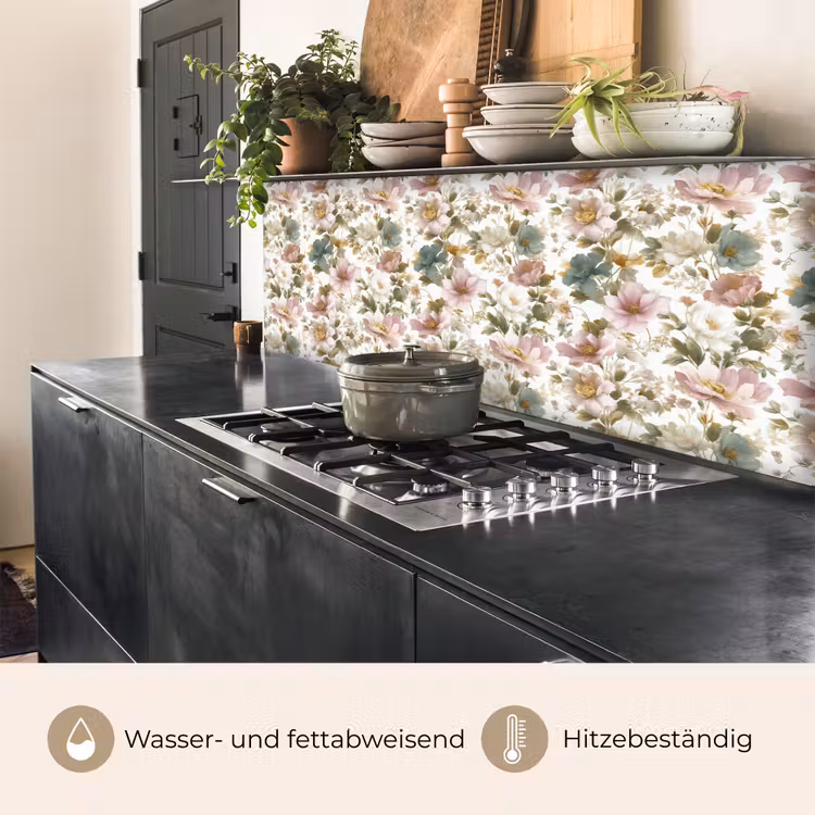 Bloemen - Patroon - Pastel keuken achterwand 2 middel 871 -usp_DE