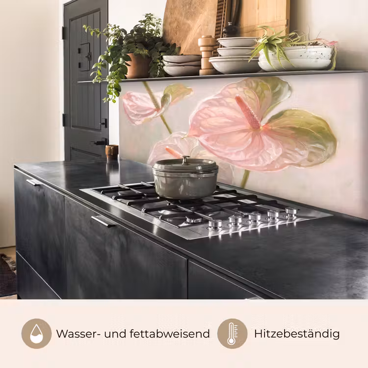 Bloemen - Pastel - Abstract - Natuur - Groen keuken achterwand 2 middel -usp_DE