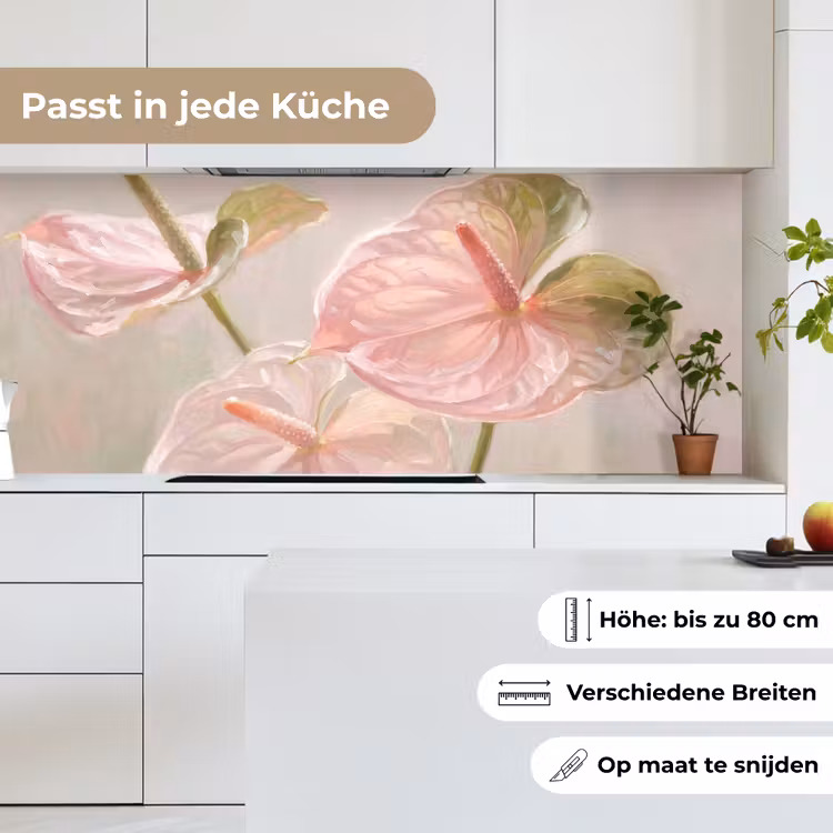 Bloemen - Pastel - Abstract - Natuur - Groen keuken achterwand 2 middel -sfeer4_DE