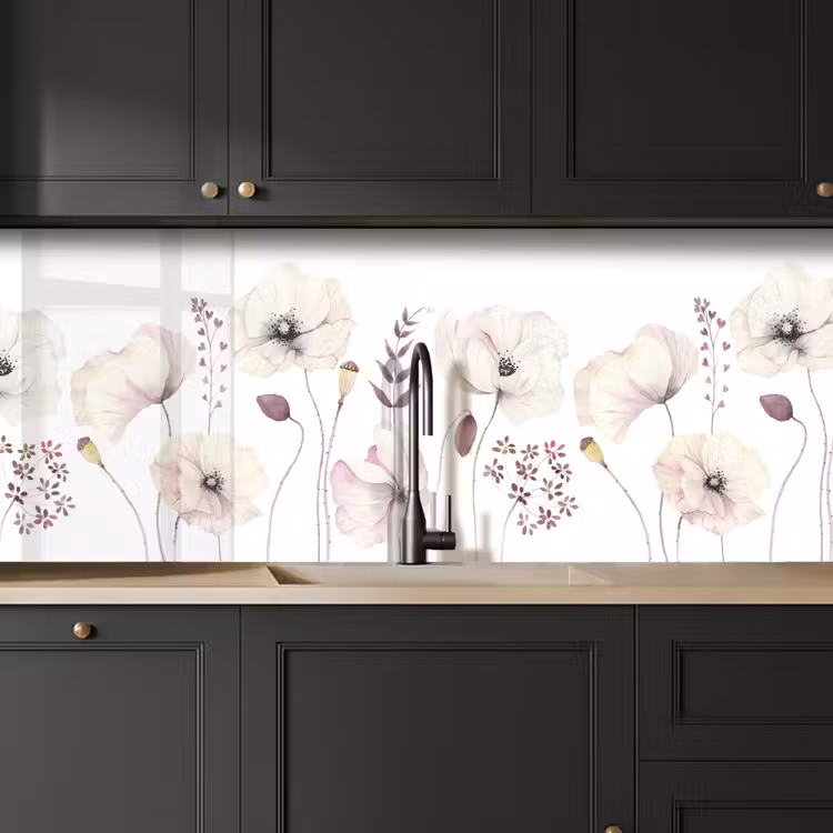 Bloemen - Pastel - Planten - Wit keuken achterwand 2 middel -sfeer1