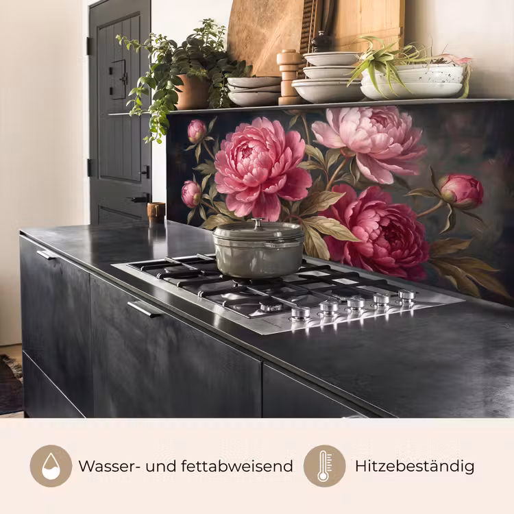 Bloemen - Roze - Klassiek - Natuur keuken achterwand 2 middel -usp_DE