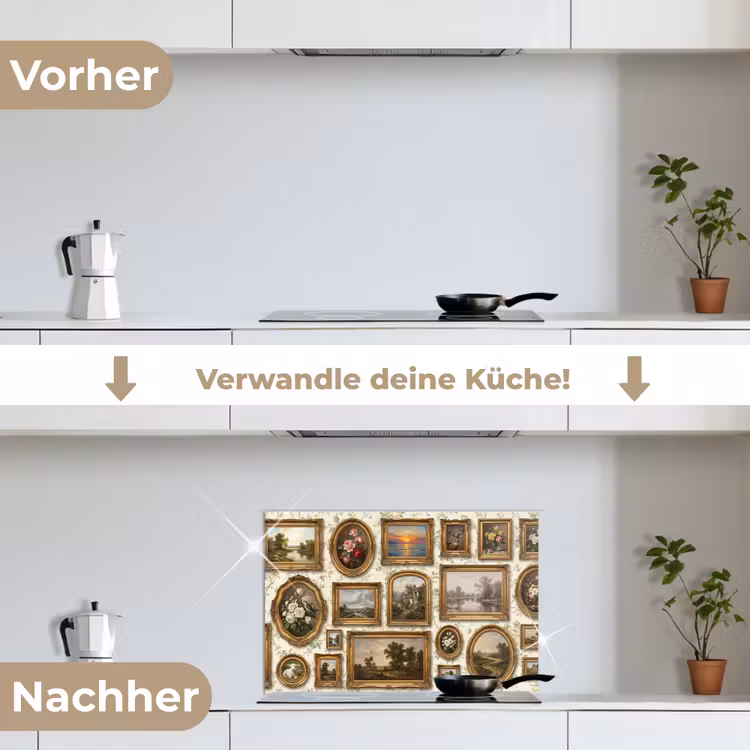 Bloemen - Roze - Stilleven - Klassiek keuken achterwand spatscherm klein -voor_na_DE