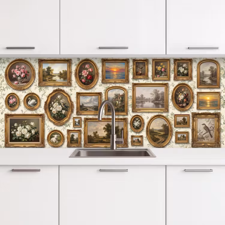 Bloemen - Roze - Stilleven - Klassiek keuken achterwand 2 middel -3d
