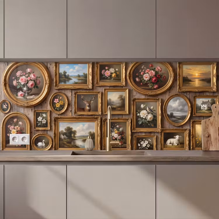 Bloemen - Rozen - Klassiek - Vaas - Kleurrijk keuken achterwand 2 middel zz_3dshopping