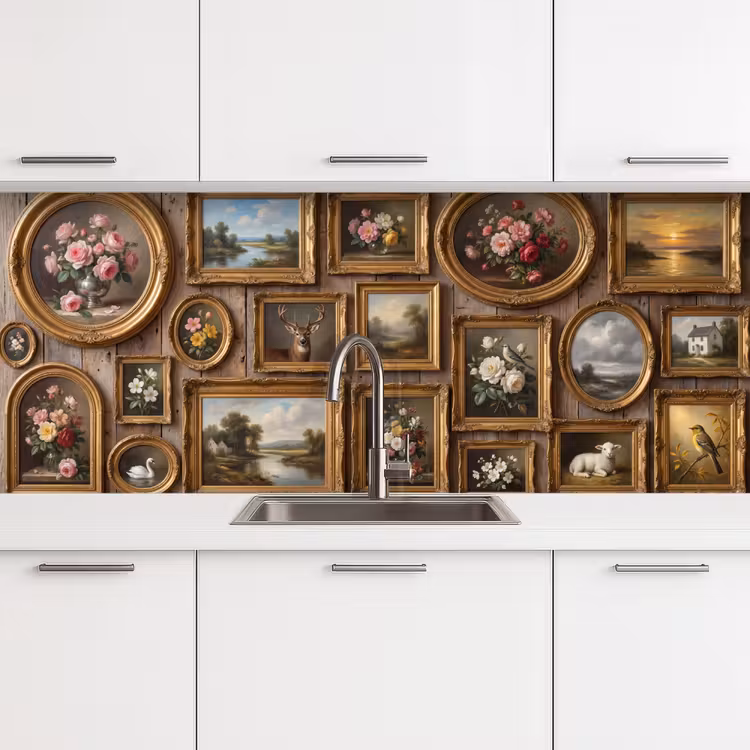 Bloemen - Rozen - Klassiek - Vaas - Kleurrijk keuken achterwand 2 middel -3d