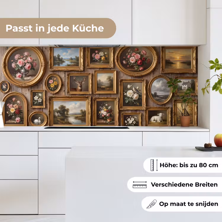 Bloemen - Rozen - Klassiek - Vaas - Kleurrijk keuken achterwand 2 middel -sfeer4_DE