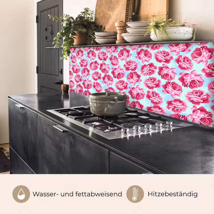 Bloemen - Rozen - Patroon keuken achterwand 2 middel 871 -usp_DE