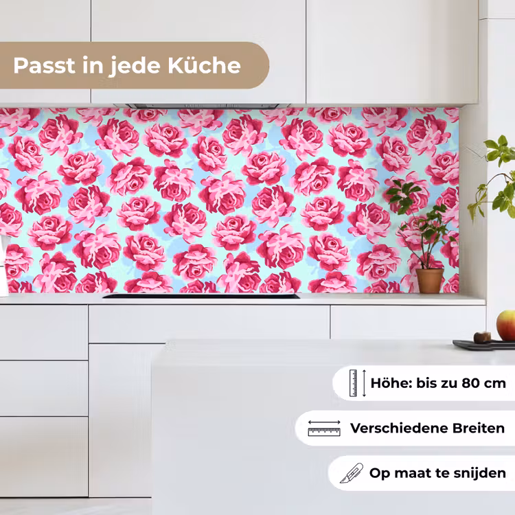Bloemen - Rozen - Patroon keuken achterwand 2 middel 871 -sfeer4_DE