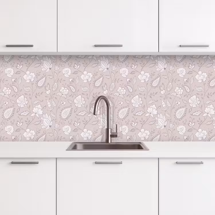 Bloemen - Getekend - Lavendel keuken achterwand 2 middel 871 -3d