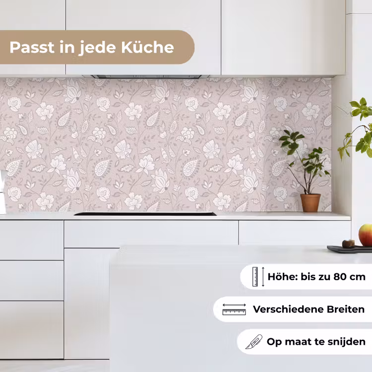 Bloemen - Getekend - Lavendel keuken achterwand 2 middel 871 -sfeer4_DE