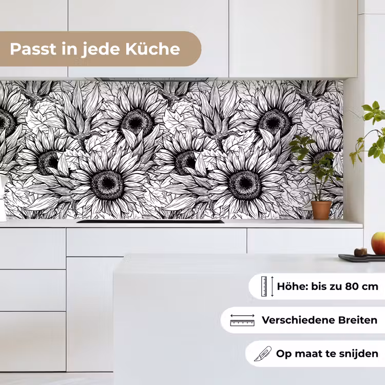 Bloemen - Zonnebloem - Patroon keuken achterwand 2 middel 871 -sfeer4_DE