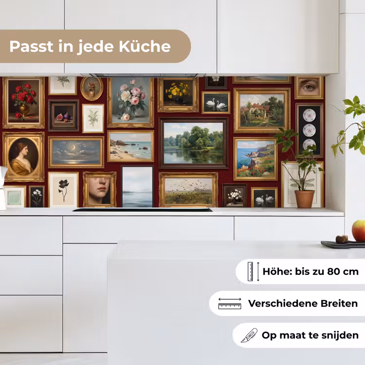 Bloemen - Vaas - Klassiek - Kunst - Rood keuken achterwand 2 middel -sfeer4_DE