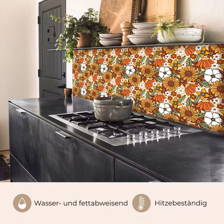 Bloemen - Vintage - Patronen keuken achterwand 2 middel 871 -usp_DE