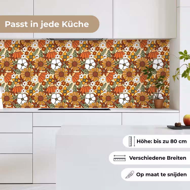 Bloemen - Vintage - Patronen keuken achterwand 2 middel 871 -sfeer4_DE