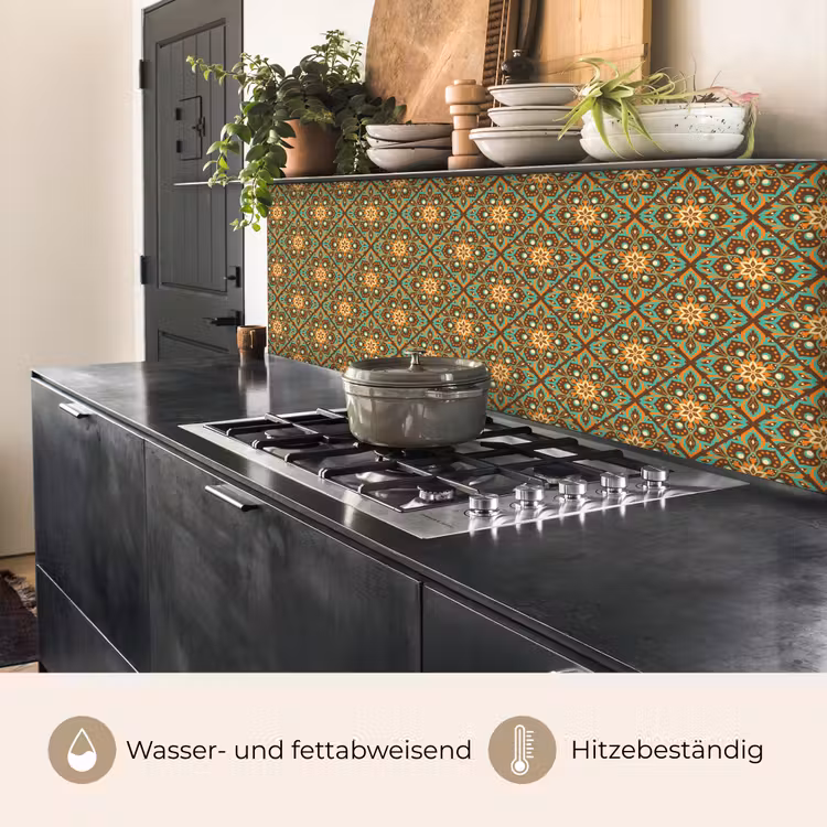 Bloemen - Vintage - Patronen - Bohemian - Mandala keuken achterwand 2 middel 871 -usp_DE