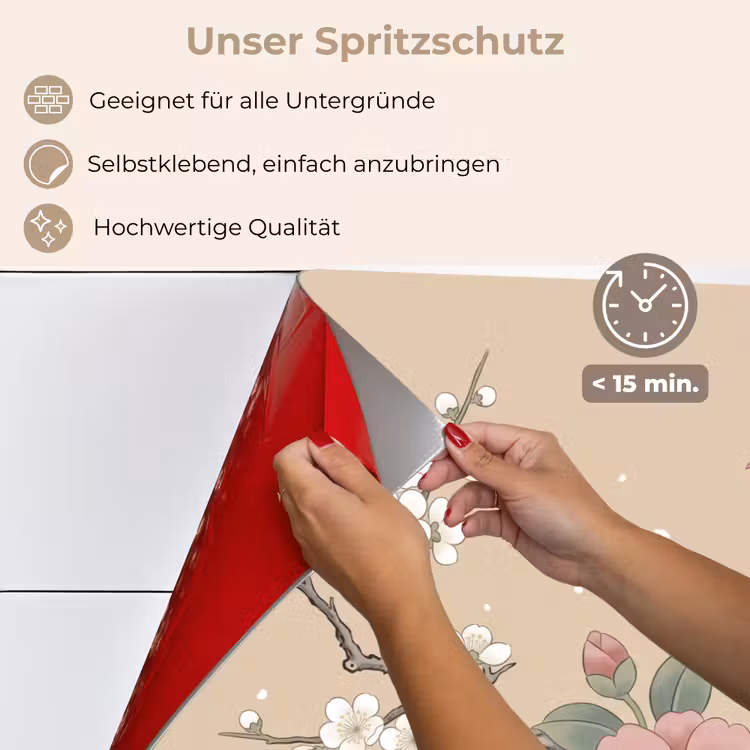Bloemen - Vogels - Bloemen keuken achterwand spatscherm klein -spatscherm_DE