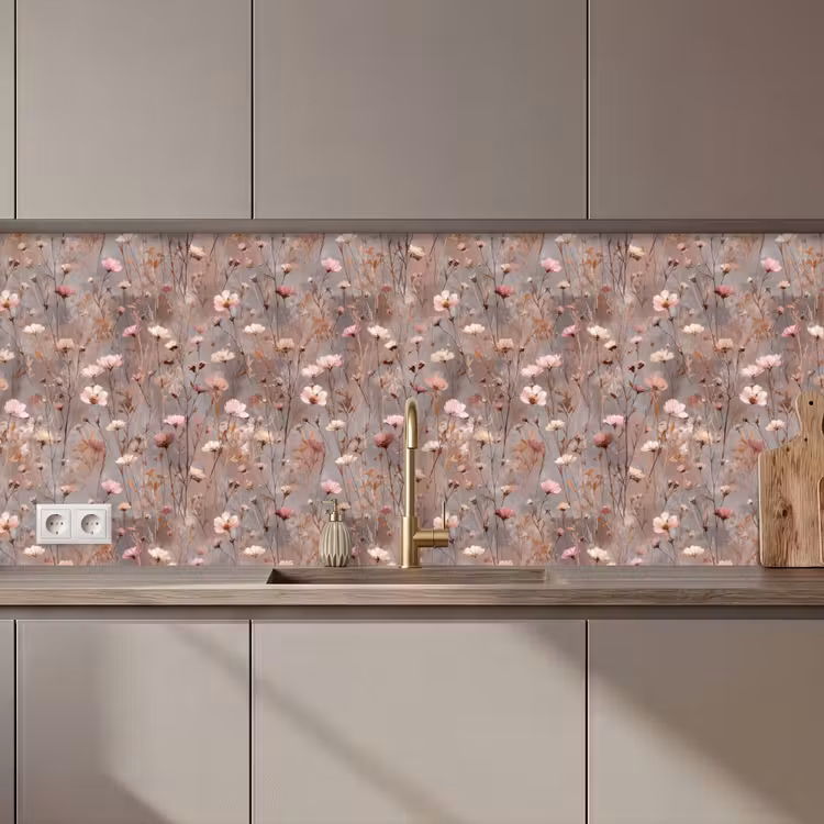 Bloemen - Wild - Pastel keuken achterwand 2 middel 871 zz_3dshopping