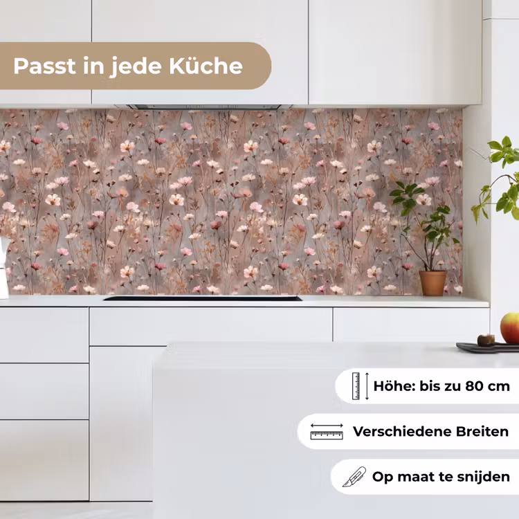 Bloemen - Wild - Pastel keuken achterwand 2 middel 871 -sfeer4_DE