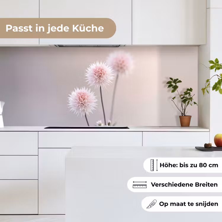 Bloemen - Bollen - Roze keuken achterwand 2 middel -sfeer4_DE