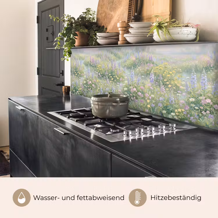 Bloemenveld - Heuvels - Kleurrijk keuken achterwand 2 middel -usp_DE