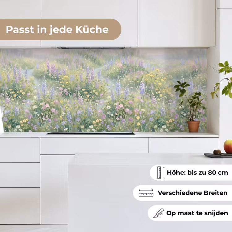 Bloemenveld - Heuvels - Kleurrijk keuken achterwand 2 middel -sfeer4_DE