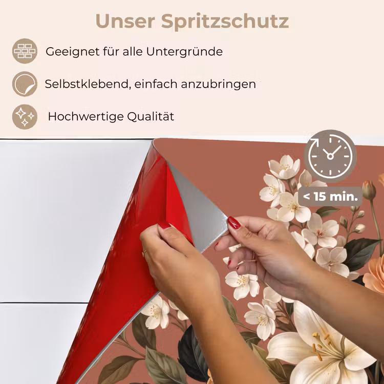 Boeket - Retro - Kleurrijk keuken achterwand spatscherm klein -spatscherm_DE