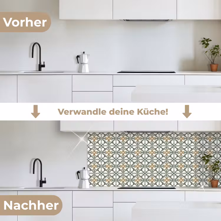Floraal - Verweerd - Keurrijk keuken achterwand 2 middel 871 -voor-na_DE