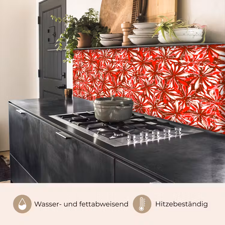 Bloesem - Rood - Patronen - Bloemen keuken achterwand 2 middel 871 -usp_DE