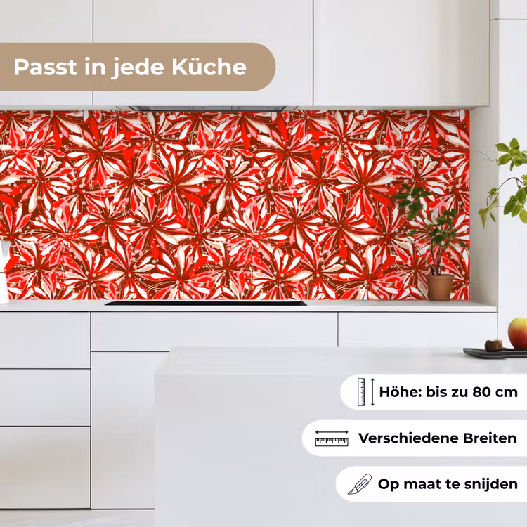 Bloesem - Rood - Patronen - Bloemen keuken achterwand 2 middel 871 -sfeer4_DE
