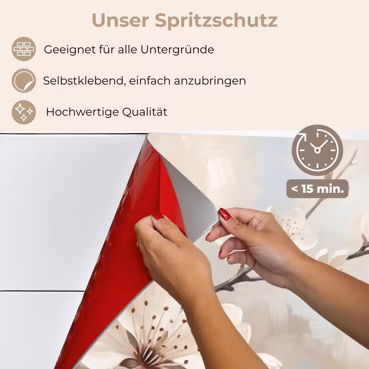 Bloesem - Takken - Schilderij - Beige - Serene keuken achterwand spatscherm klein -spatscherm_DE