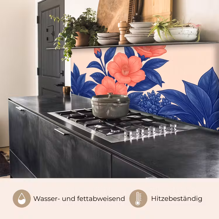 Küchenrückwand - Blüten – Blätter – Botanik - Bloemen - Bladeren - Botanisch keuken achterwand 2 middel
