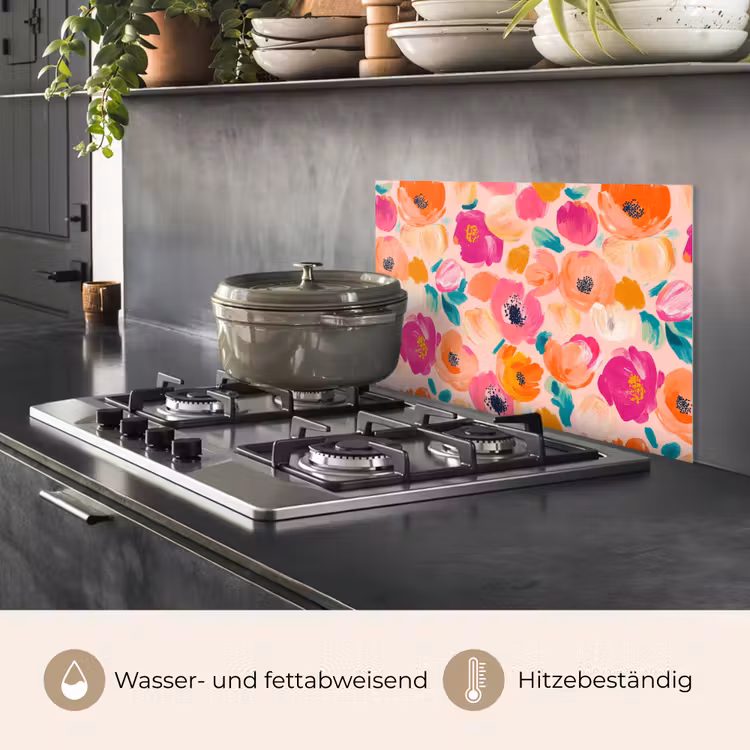Bloesems - Vrolijk - Kleurrijk keuken achterwand spatscherm klein 900 -usp_DE